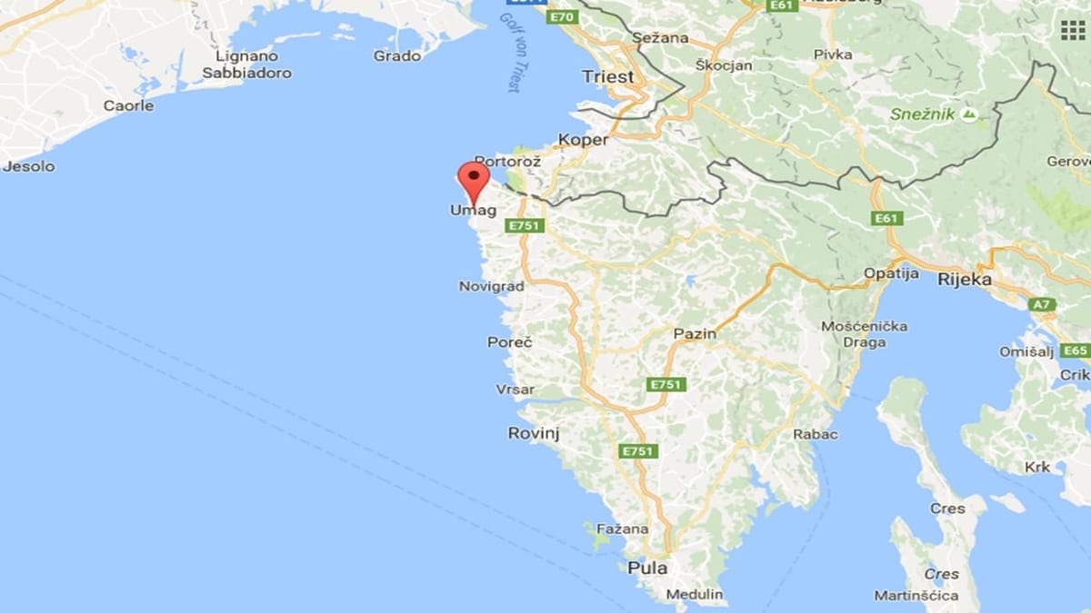 แผนที่ของ umag โครเอเชีย