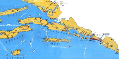 โครเอเชียบนแผนที่ dubrovnik พื้นที่