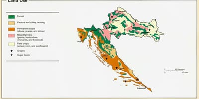 แผนที่ของโครเอเชียสภาพอากาศ