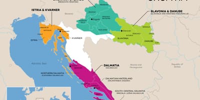 แผนที่ของโครเอเชีย wineries