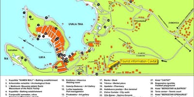 แผนที่ของ cavtat โครเอเชีย 