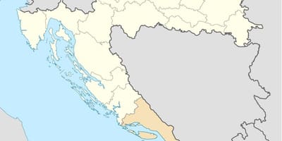 แผนที่ของ dalmatia โครเอเชีย 