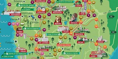 แผนที่ของ istria โครเอเชีย