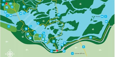 Krka วนสาธารณะแห่งชาติโครเอเชียบนแผนที่