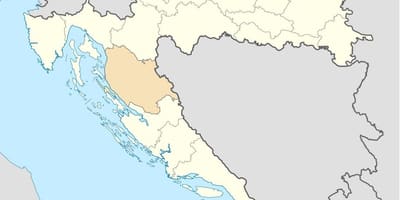 Senj โครเอเชียบนแผนที่