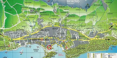 แผนที่ของ makarska โครเอเชีย