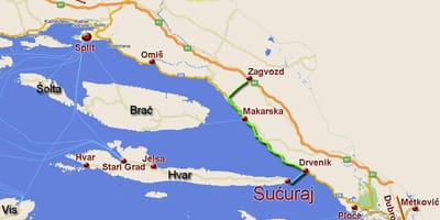 แผนที่ omis โครเอเชีย