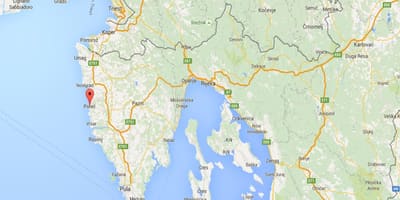 แผนที่ของ porec โครเอเชีย 